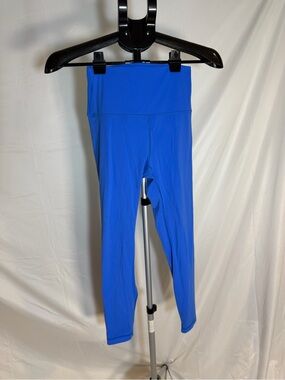 High-Waist Blue Leggings
